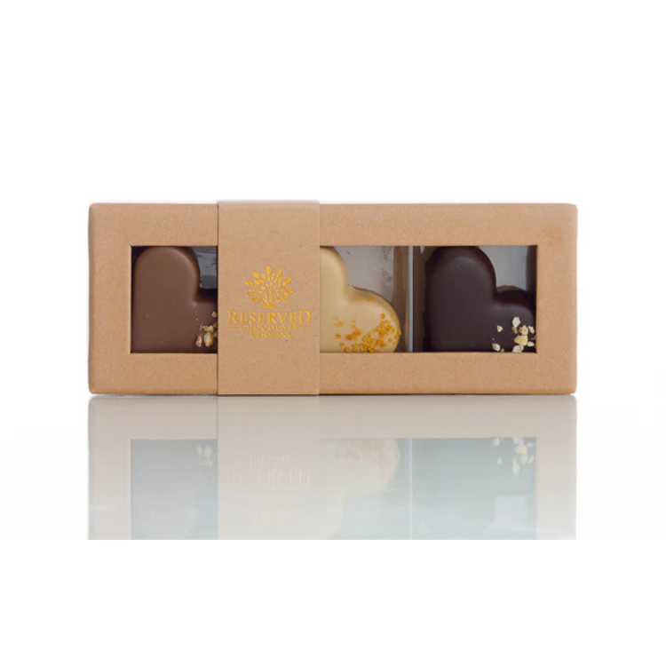 Marcipan hjerter 3 stk - Natur