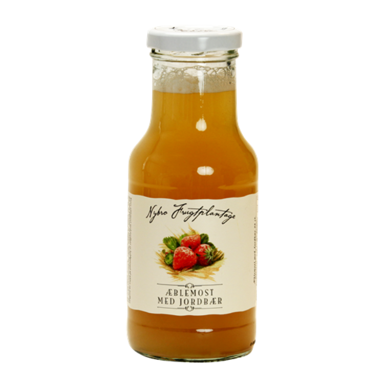 Æblemost med jordbær 25 cl.
