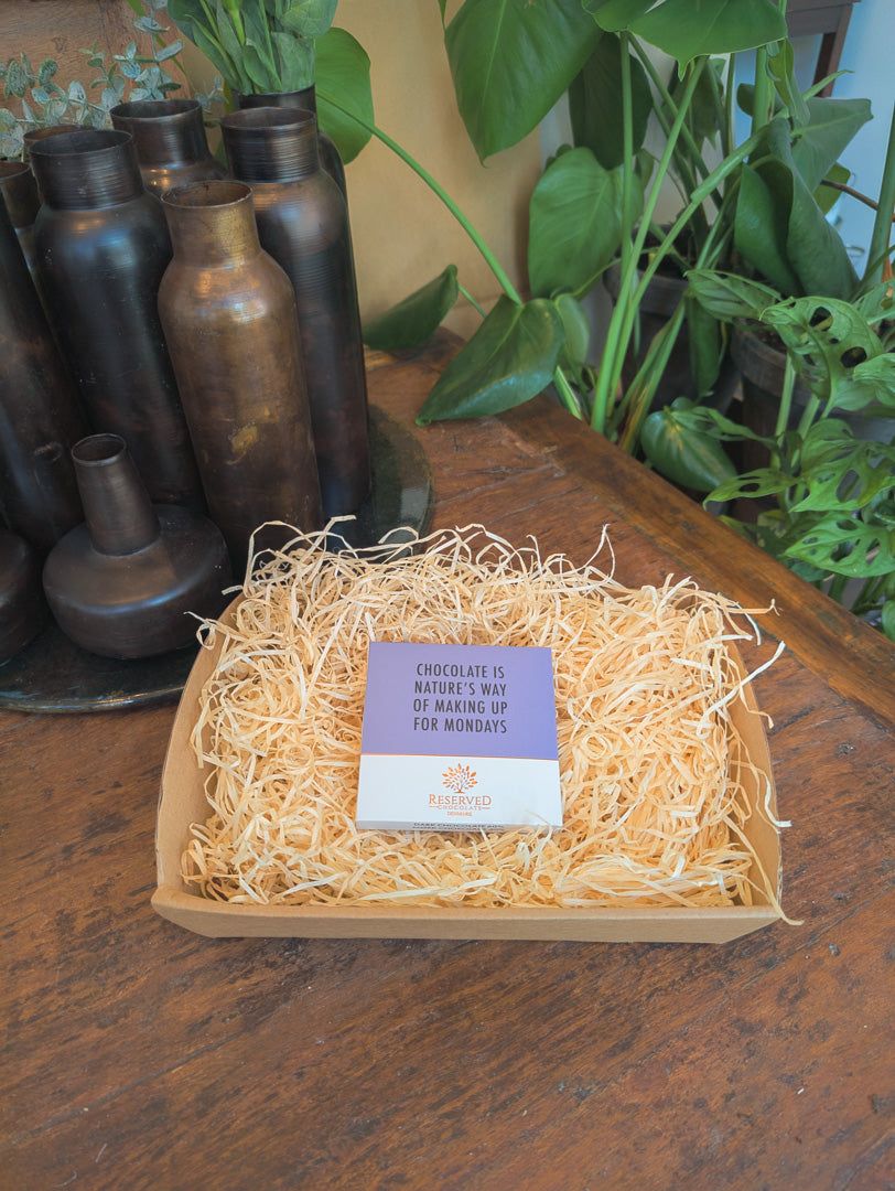 Chocolate is nature's way of making up for mondays - Mørk chokoladeplade