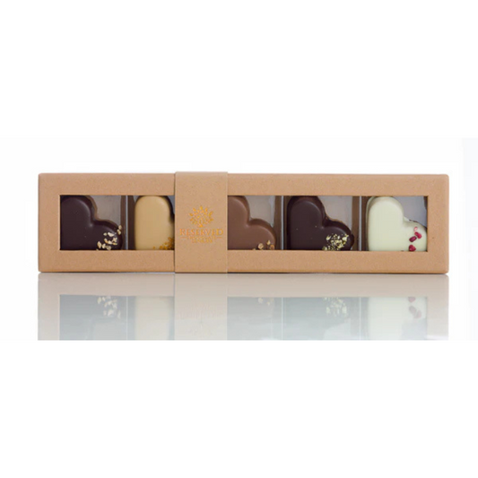 Marcipan hjerter 5 stk - Natur
