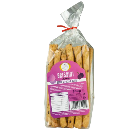 Grissini med løg og oliven