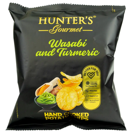 Håndkogte Chips - Wasabi og gurkemeje 40 g.