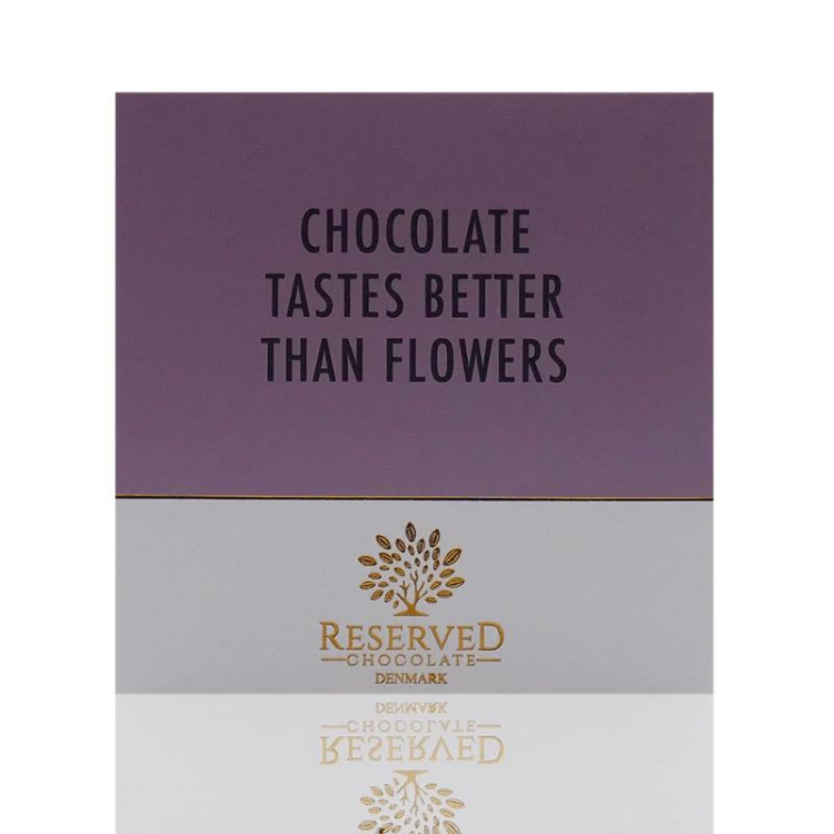 Chocolate tastes better than flowers - chokoladeplade